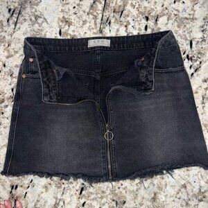 🖤 Free People Zip It Up Mini Denim Skirt – Black – Sz 30 - New